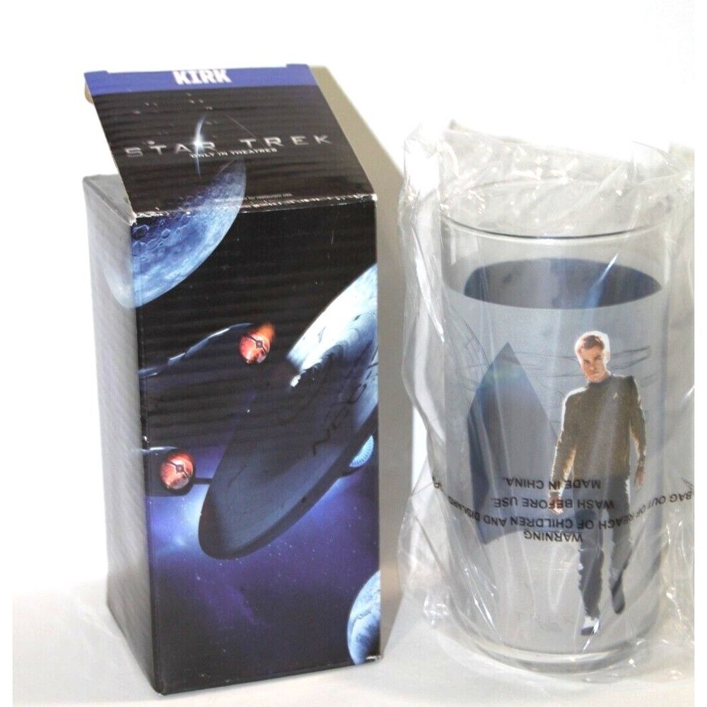 Paramount Pictures Star Trek Movie Captain Kirk Collectible Drinking Glass 2008